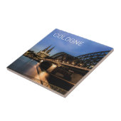 Keulen Stadsbeeld Duitsland Dom Night Souvenir Tegeltje (Zijkant)