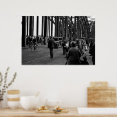 Keulen um 1930 - Hohenzollernbrücke - Keulen Poster (Keuken)