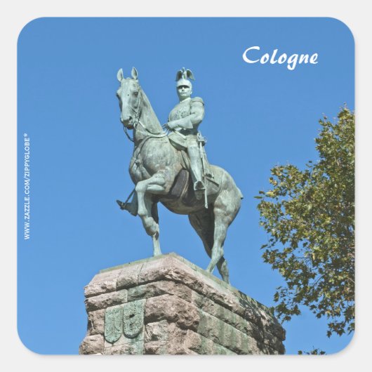 Keulen Vierkante Sticker (Voorkant)