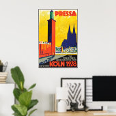 Keulen Wereldpersuitstalling 1928 Oude Poster (Thuiskantoor)