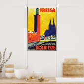 Keulen Wereldpersuitstalling 1928 Oude Poster (Keuken)