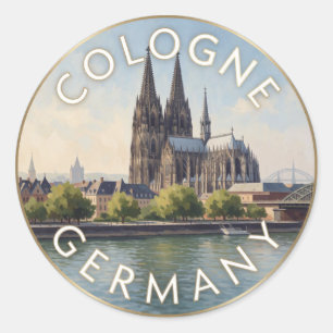 Keulse Dom Rhein Scene Duitsland Ronde Sticker