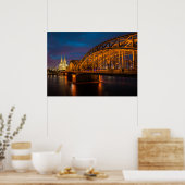 Keulse Hohenzollernbrug Poster (Keuken)