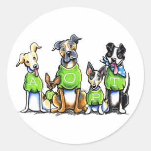 Keur de Honden van de Schuilplaats goed de Groene Ronde Sticker