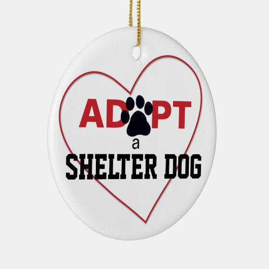 Keur een Hond van de Schuilplaats goed Keramisch Ornament (Rechts)