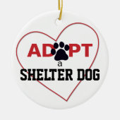 Keur een Hond van de Schuilplaats goed Keramisch Ornament (Voorkant)