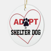 Keur een Hond van de Schuilplaats goed Keramisch Ornament (Links)