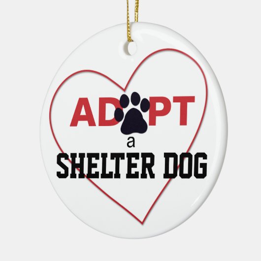 Keur een Hond van de Schuilplaats goed Keramisch Ornament (Links)