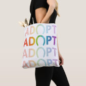 Keur hoef gestapelde tekst regenboog goed tote bag (Dichtbij)