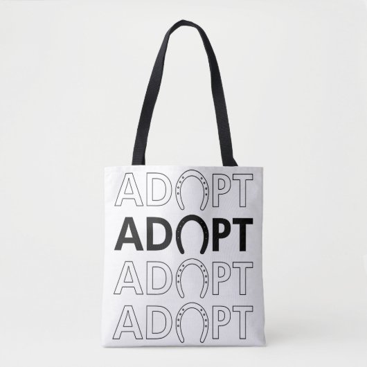 Keur hoefgestapelde tekst goed tote bag (Voorkant)