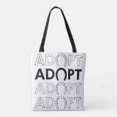 Keur hoefgestapelde tekst goed tote bag (Achterkant)
