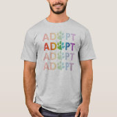 Keur Paw Stapelde Tekst Rainbow goed T-shirt (Voorkant)