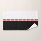 Keurig abstract zwart-wit en rood patroon bad handdoek (Handdoek)