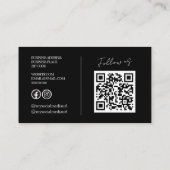 Keurig Gele QR Code Fotografie Visitekaartje (Achterkant)