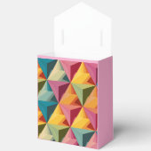 Keurig geometrisch driehoekpatroon bedankdoosjes (Open)