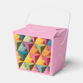 Keurig geometrisch driehoekpatroon bedankdoosjes