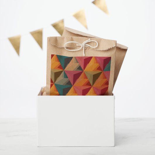Keurig geometrisch driehoekpatroon bedankzakje (Feest)