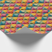 Keurig geometrisch driehoekpatroon cadeaupapier (Hoek)
