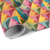 Keurig geometrisch driehoekpatroon cadeaupapier (Rol Hoek)