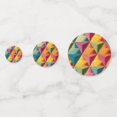Keurig geometrisch driehoekpatroon confetti (Voorkanten)