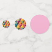 Keurig geometrisch driehoekpatroon confetti (Achterkanten)