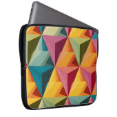 Keurig geometrisch driehoekpatroon laptop sleeve (Voorkant Rechts)