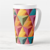 Keurig geometrisch driehoekpatroon latte mok (Rechterhoek)