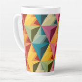 Keurig geometrisch driehoekpatroon latte mok (Linkerhoek)