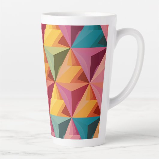 Keurig geometrisch driehoekpatroon latte mok (Rechts)
