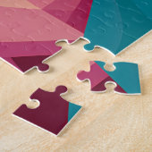 Keurig geometrisch driehoekpatroon legpuzzel (Zijkant)