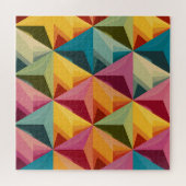 Keurig geometrisch driehoekpatroon legpuzzel (Horizontaal)