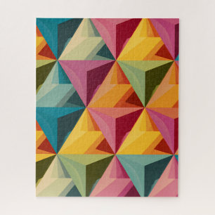 Keurig geometrisch driehoekpatroon legpuzzel