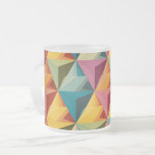 Keurig geometrisch driehoekpatroon  matglas koffiemok (Voorkant links)