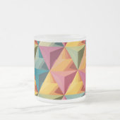 Keurig geometrisch driehoekpatroon matglas koffiemok (Center)