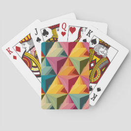 Keurig geometrisch driehoekpatroon pokerkaarten
