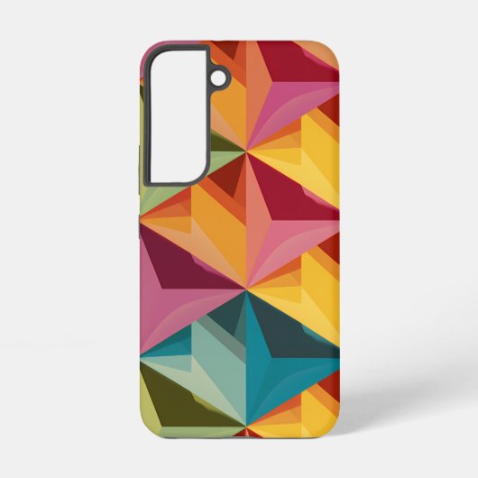 Keurig geometrisch driehoekpatroon samsung galaxy hoesje (Achterkant)