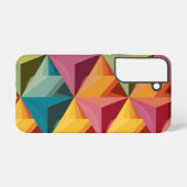 Keurig geometrisch driehoekpatroon samsung galaxy hoesje (Achterkant horizontaal)