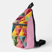 Keurig geometrisch driehoekpatroon sling bag (Rechterhoek)