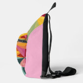 Keurig geometrisch driehoekpatroon sling bag (Rechts)