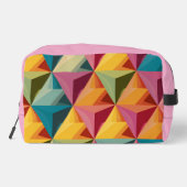 Keurig geometrisch driehoekpatroon toilettasje (Achterkant)
