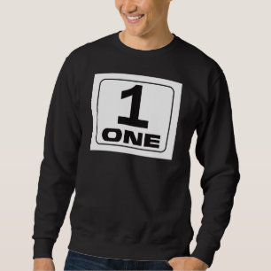 Keurig grafisch ontwerp #1 "Eén" met afgeronde fra Trui