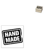 Keurig handgemaakt rechthoekig bord rubberstempel (Gestempeld)
