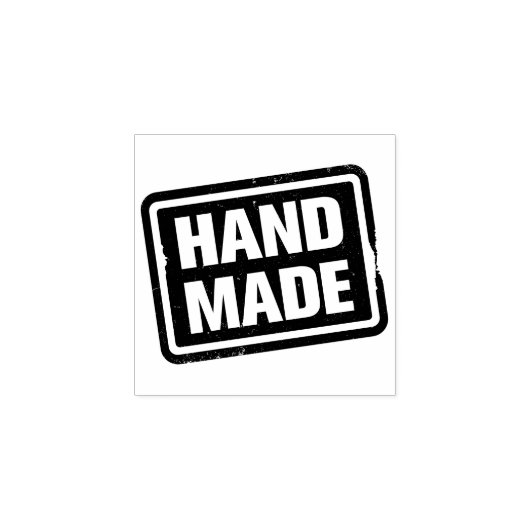 Keurig handgemaakt rechthoekig bord rubberstempel (Afrduk)