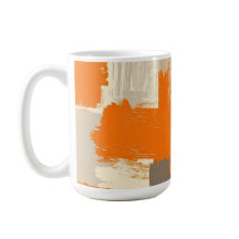 Keurig Oranje Ambachtelijke Kwaststreken Abstract 