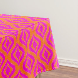Keurig oranje hete roze zomer Ikat Ogee kunstpatro Tafelkleed
