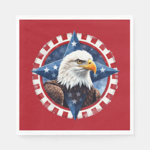 Keurig patriottisch adelaar-embleem servet