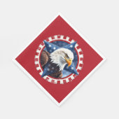 Keurig patriottisch adelaar-embleem servet (Hoek)