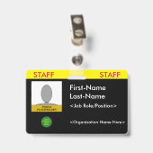 Keurig "STAFF" Badge (Achterkant met clip)