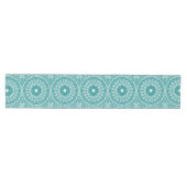 Keurig Teal Mandala Patroon Medium Tafelloper (Horizontaal)