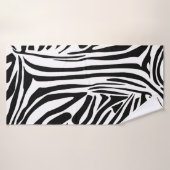 Keurig zwart en wit zebraprintpatroon badhanddoek (Badhanddoek)